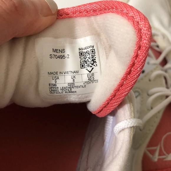 NEW Saucony Leather Suede Aya Peaches and Cream Sneakers 9 - Picture 13 of 14